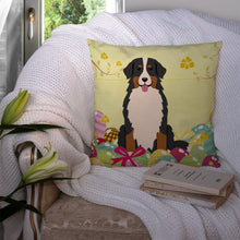 Load image into Gallery viewer, Easter Eggs Bernese Mountain Dog Throw Pillow - 14x14 Decorative Pillow – Art for Your Home &amp; Patio BB6036PW1414