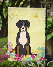 Load image into Gallery viewer, Easter Eggs Greater Swiss Mountain Dog Garden Flag - Outdoor Decorative Yard Flag BB6037GF