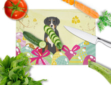 Load image into Gallery viewer, Easter Eggs Greater Swiss Mountain Dog Glass Cutting Boards – Durable, Decorative Kitchen Art Large BB6037LCB