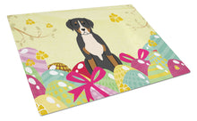 Load image into Gallery viewer, Easter Eggs Greater Swiss Mountain Dog Glass Cutting Boards – Durable, Decorative Kitchen Art Large BB6037LCB