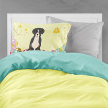 Load image into Gallery viewer, Easter Eggs Greater Swiss Mountain Dog Fabric Standard Pillowcase – Artistic Decorative Front, White Back BB6037PILLOWCASE