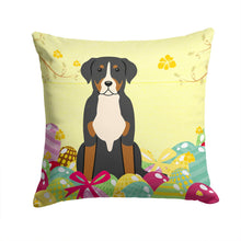 Load image into Gallery viewer, Easter Eggs Greater Swiss Mountain Dog Throw Pillow - 14x14 Decorative Pillow – Art for Your Home &amp; Patio BB6037PW1414