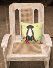 Load image into Gallery viewer, Easter Eggs Greater Swiss Mountain Dog Fabric Decorative Pillow BB6037PW1818