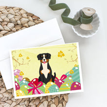 Load image into Gallery viewer, Easter Eggs Entlebucher Greeting Cards -  Blank Note Cards – 8-Pack of Artist-Designed Cards with Envelopes