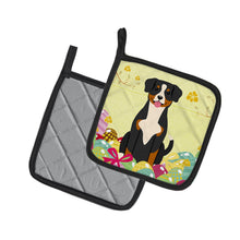 Load image into Gallery viewer, Easter Eggs Entlebucher Pot Holders - Set of 2 - Heat-Resistant Kitchen Essentials BB6038PTHD