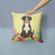 Load image into Gallery viewer, Easter Eggs Entlebucher Throw Pillow - 14x14 Decorative Pillow – Art for Your Home &amp; Patio BB6038PW1414