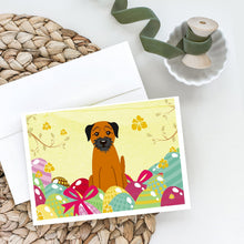 Load image into Gallery viewer, Easter Eggs Border Terrier Greeting Cards -  Blank Note Cards – 8-Pack of Artist-Designed Cards with Envelopes