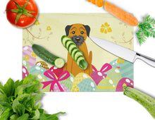 Load image into Gallery viewer, Easter Eggs Border Terrier Glass Cutting Boards – Durable, Decorative Kitchen Art Large BB6039LCB