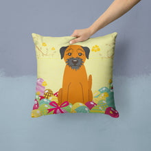 Load image into Gallery viewer, Easter Eggs Border Terrier Throw Pillow - 14x14 Decorative Pillow – Art for Your Home &amp; Patio BB6039PW1414