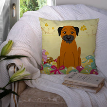 Load image into Gallery viewer, Easter Eggs Border Terrier Throw Pillow - 14x14 Decorative Pillow – Art for Your Home &amp; Patio BB6039PW1414