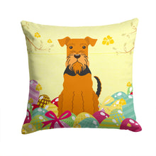 Load image into Gallery viewer, Easter Eggs Airedale Throw Pillow - 14x14 Decorative Pillow – Art for Your Home &amp; Patio BB6041PW1414