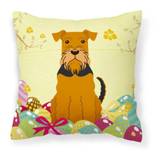 Load image into Gallery viewer, Easter Eggs Airedale Fabric Decorative Pillow BB6041PW1818