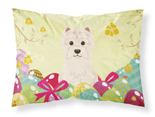 Load image into Gallery viewer, Easter Eggs Westie Fabric Standard Pillowcase – Artistic Decorative Front, White Back BB6042PILLOWCASE
