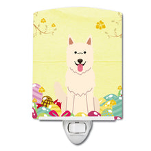 Load image into Gallery viewer, Easter Eggs White German Shepherd Ceramic Night Light BB6045CNL