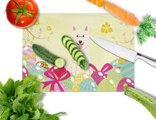 Load image into Gallery viewer, Easter Eggs White German Shepherd Glass Cutting Boards – Durable, Decorative Kitchen Art Large BB6045LCB