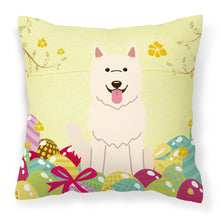 Load image into Gallery viewer, Easter Eggs White German Shepherd Fabric Decorative Pillow BB6045PW1818
