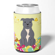 Load image into Gallery viewer, Easter Eggs Staffordshire Bull Terrier Blue Can or Bottle Hugger BB6046CC