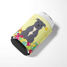 Load image into Gallery viewer, Easter Eggs Staffordshire Bull Terrier Blue Can or Bottle Hugger BB6046CC