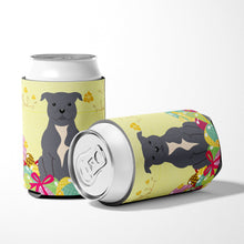 Load image into Gallery viewer, Easter Eggs Staffordshire Bull Terrier Blue Can or Bottle Hugger BB6046CC