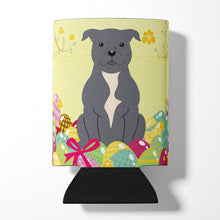 Load image into Gallery viewer, Easter Eggs Staffordshire Bull Terrier Blue Can or Bottle Hugger BB6046CC