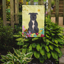 Load image into Gallery viewer, Easter Eggs Staffordshire Bull Terrier Blue Garden Flag - Outdoor Decorative Yard Flag BB6046GF
