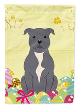 Load image into Gallery viewer, Easter Eggs Staffordshire Bull Terrier Blue Garden Flag - Outdoor Decorative Yard Flag BB6046GF