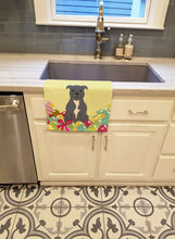 Load image into Gallery viewer, Easter Eggs Staffordshire Bull Terrier Blue Kitchen Towel – Artistic Dish Towel for Everyday Use BB6046KTWL