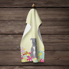 Load image into Gallery viewer, Easter Eggs Staffordshire Bull Terrier Blue Kitchen Towel – Artistic Dish Towel for Everyday Use BB6046KTWL