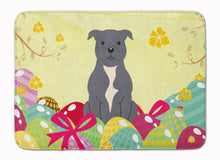 Load image into Gallery viewer, Easter Eggs Staffordshire Bull Terrier Blue Machine Washable Memory Foam Mat BB6046RUG