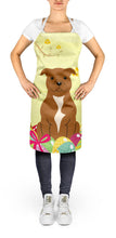 Load image into Gallery viewer, Easter Eggs Staffordshire Bull Terrier Brown Apron – Artist-Designed Kitchen, BBQ &amp; Craft Apron BB6047APRON