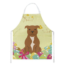Load image into Gallery viewer, Easter Eggs Staffordshire Bull Terrier Brown Apron – Artist-Designed Kitchen, BBQ &amp; Craft Apron BB6047APRON