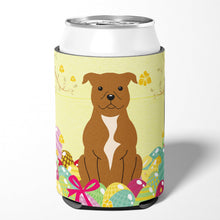 Load image into Gallery viewer, Easter Eggs Staffordshire Bull Terrier Brown Can or Bottle Hugger BB6047CC