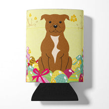 Load image into Gallery viewer, Easter Eggs Staffordshire Bull Terrier Brown Can or Bottle Hugger BB6047CC