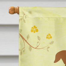 Load image into Gallery viewer, Easter Eggs Staffordshire Bull Terrier Brown Flag Canvas House Size BB6047CHF
