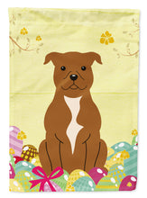 Load image into Gallery viewer, Easter Eggs Staffordshire Bull Terrier Brown Garden Flag - Outdoor Decorative Yard Flag BB6047GF