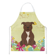 Load image into Gallery viewer, Easter Eggs Staffordshire Bull Terrier Chocolate Apron – Artist-Designed Kitchen, BBQ &amp; Craft Apron BB6048APRON