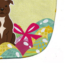 Load image into Gallery viewer, Easter Eggs Staffordshire Bull Terrier Chocolate Baby Bib BB6048BIB