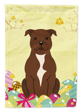 Load image into Gallery viewer, Easter Eggs Staffordshire Bull Terrier Chocolate Garden Flag - Outdoor Decorative Yard Flag BB6048GF