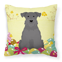 Load image into Gallery viewer, Easter Eggs Miniature Schanuzer Black Fabric Decorative Pillow BB6051PW1818