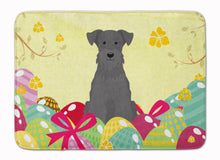 Load image into Gallery viewer, Easter Eggs Miniature Schanuzer Black Machine Washable Memory Foam Mat BB6051RUG