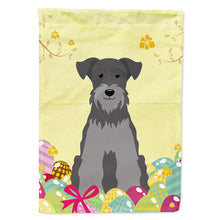 Load image into Gallery viewer, Easter Eggs Miniature Schanuzer Black Silver Flag Canvas House Size BB6052CHF