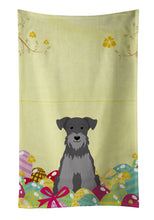 Load image into Gallery viewer, Easter Eggs Miniature Schanuzer Black Silver Kitchen Towel – Artistic Dish Towel for Everyday Use BB6052KTWL