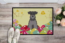 Load image into Gallery viewer, Easter Eggs Miniature Schanuzer Black Silver Doormat - 18x27 Decorative Floor Mat – Indoor/Outdoor Rug with Artistic Flair BB6052MAT
