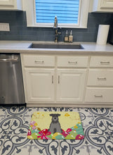Load image into Gallery viewer, Easter Eggs Miniature Schanuzer Black Silver Machine Washable Memory Foam Mat BB6052RUG