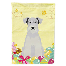 Load image into Gallery viewer, Easter Eggs Miniature Schanuzer White Flag Canvas House Size BB6053CHF