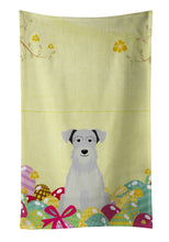 Load image into Gallery viewer, Easter Eggs Miniature Schanuzer White Kitchen Towel – Artistic Dish Towel for Everyday Use BB6053KTWL