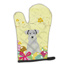 Load image into Gallery viewer, Easter Eggs Miniature Schanuzer White Oven Mitt BB6053OVMT
