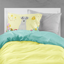 Load image into Gallery viewer, Easter Eggs Miniature Schanuzer White Fabric Standard Pillowcase – Artistic Decorative Front, White Back BB6053PILLOWCASE