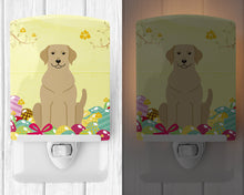 Load image into Gallery viewer, Easter Eggs Yellow Labrador Ceramic Night Light BB6055CNL