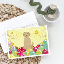 Load image into Gallery viewer, Easter Eggs Yellow Labrador Greeting Cards -  Blank Note Cards – 8-Pack of Artist-Designed Cards with Envelopes